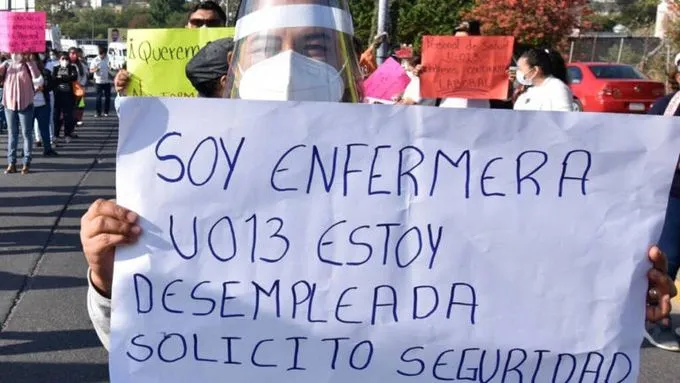 Trabajadores del IMSS Bienestar bloquearon la Primero de mayo y periférico