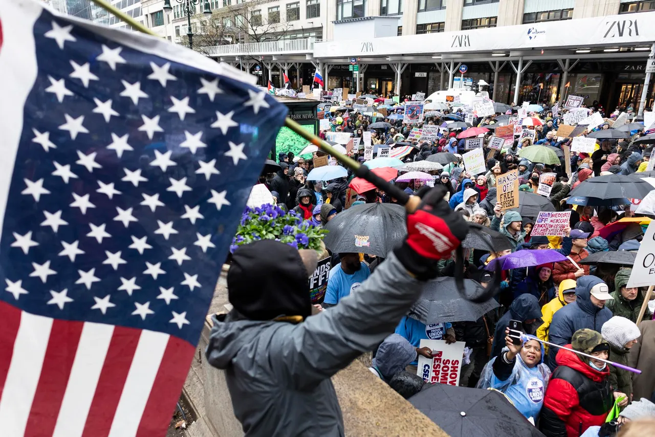 Protest against US President Trump&#8217;s policies in New York