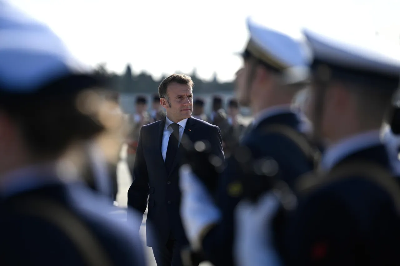 French President Macron visits Air Force Base in Istres