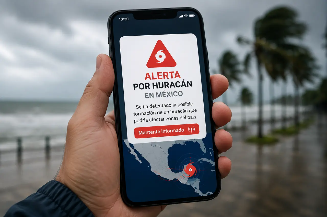 Alerta telefónica de sismos también  advertirá sobre huracanes en el país: SNPC | IMAGEN REALIZADA CON IA 