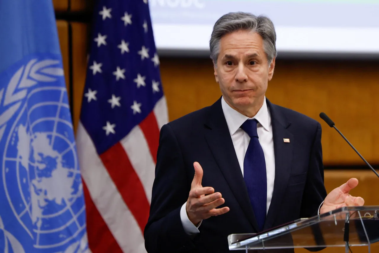 U.S. Secretary of State Antony Blinken delivers remarks at the 67th Session of the UN Commission on Narcotic Drugs at Vienna