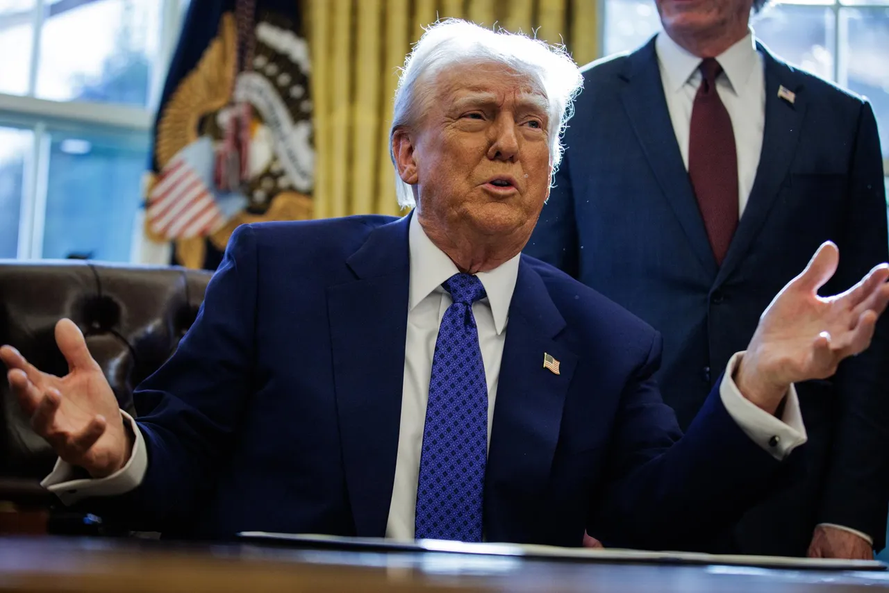 US President Trump signs executive order in the Oval Office at the White House