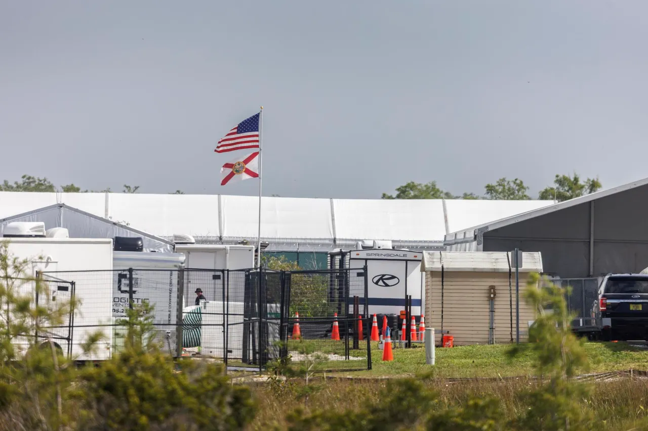 Florida Governor DeSantis holds press conference at Alligator Alcatraz detention facility
