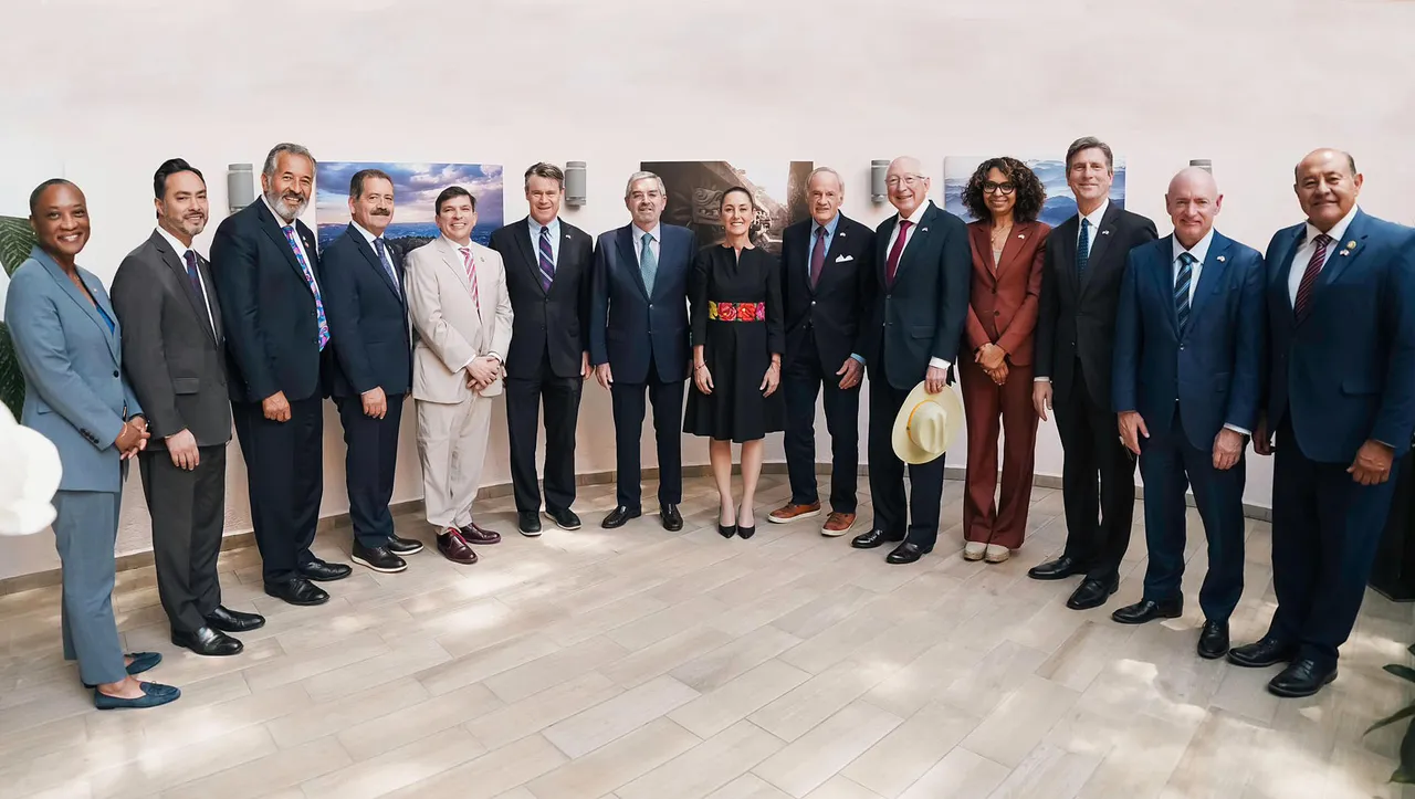 Sheinbaum se reúne con congresistas de EE.UU. un día después de cita con López Obrador