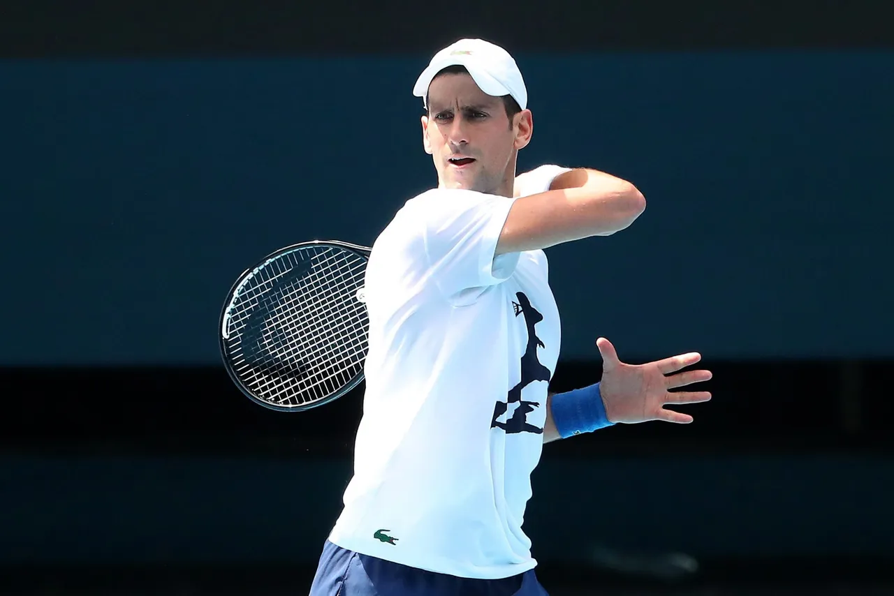 Novak Djokovic&#8217;s practice session ahead of Australian Open at Melbourne Park