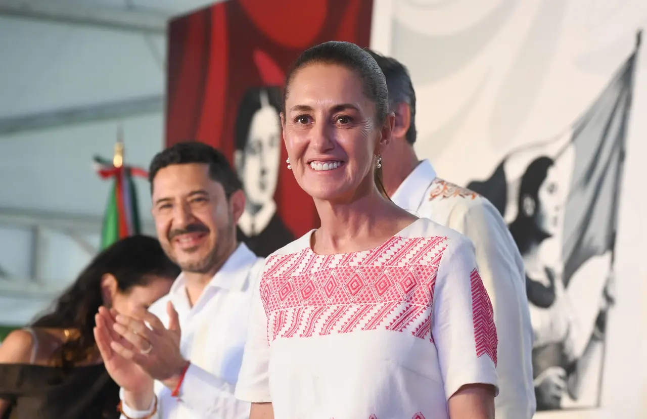 Claudia Sheinbaum durante un evento en Tampico, donde habló sobre la cancelación de la visa de López Beltrán