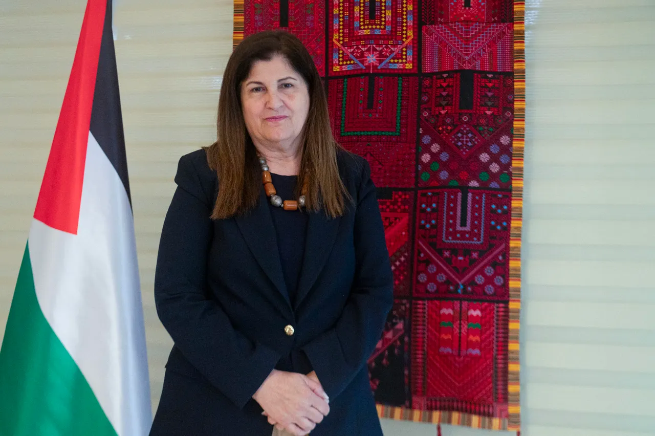 Varsen Aghabekian, ministra de Exteriores palestina, durante entrevista en Ramala
