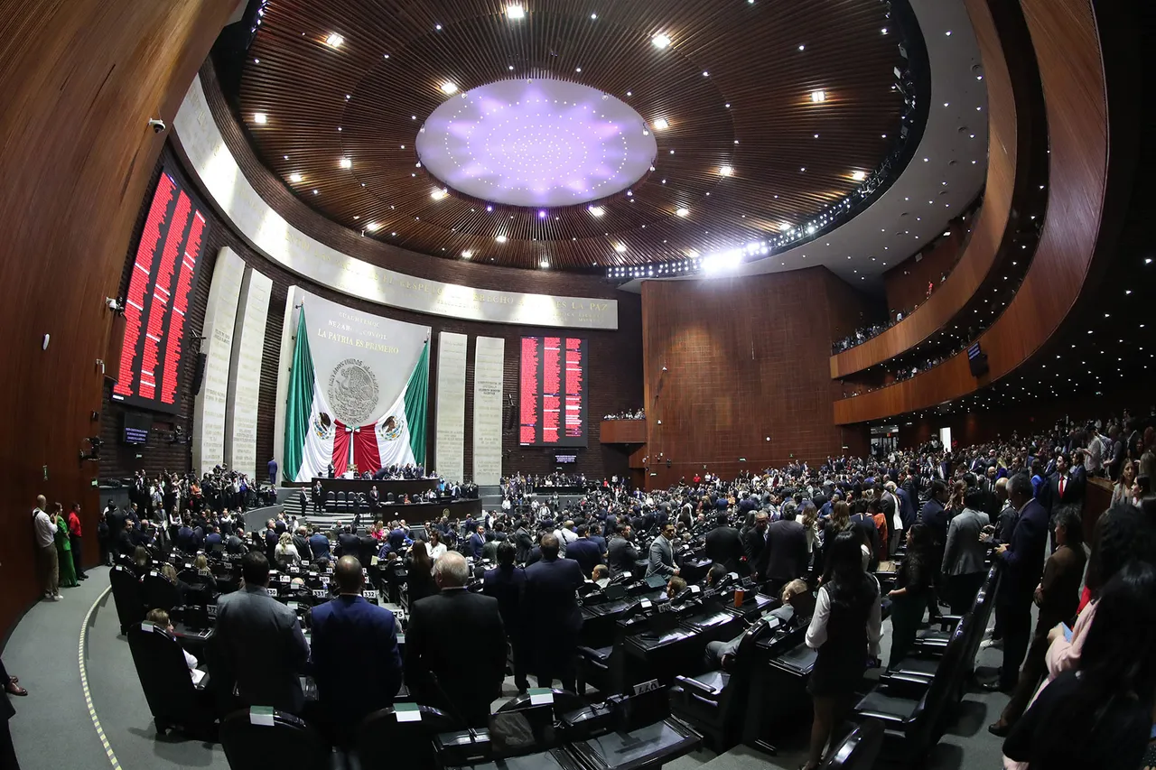 Diputados de Morena, PT y PVEM durante la votación de la Reforma Electoral