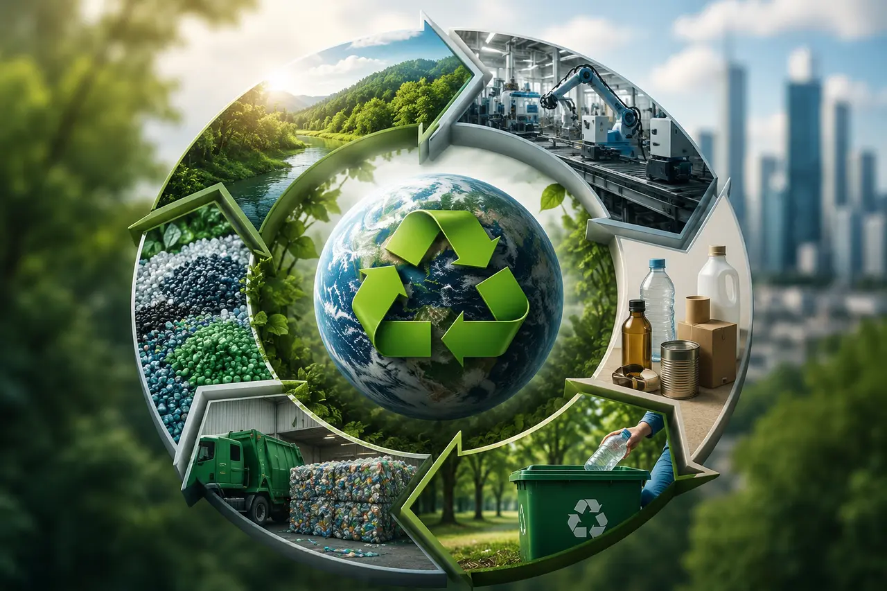 Economía circular: el nuevo reto para empresas y consumidores | IMAGEN REALIZADA CON IA 