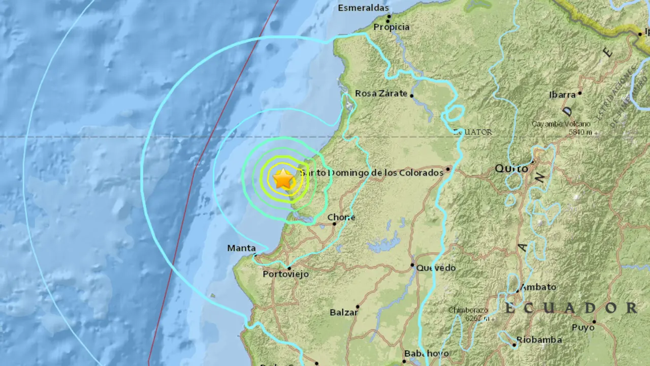 Sismo de magnitud 3.47 registrado cerca de Santa Rosa, en la provincia ecuatoriana de El Oro.
