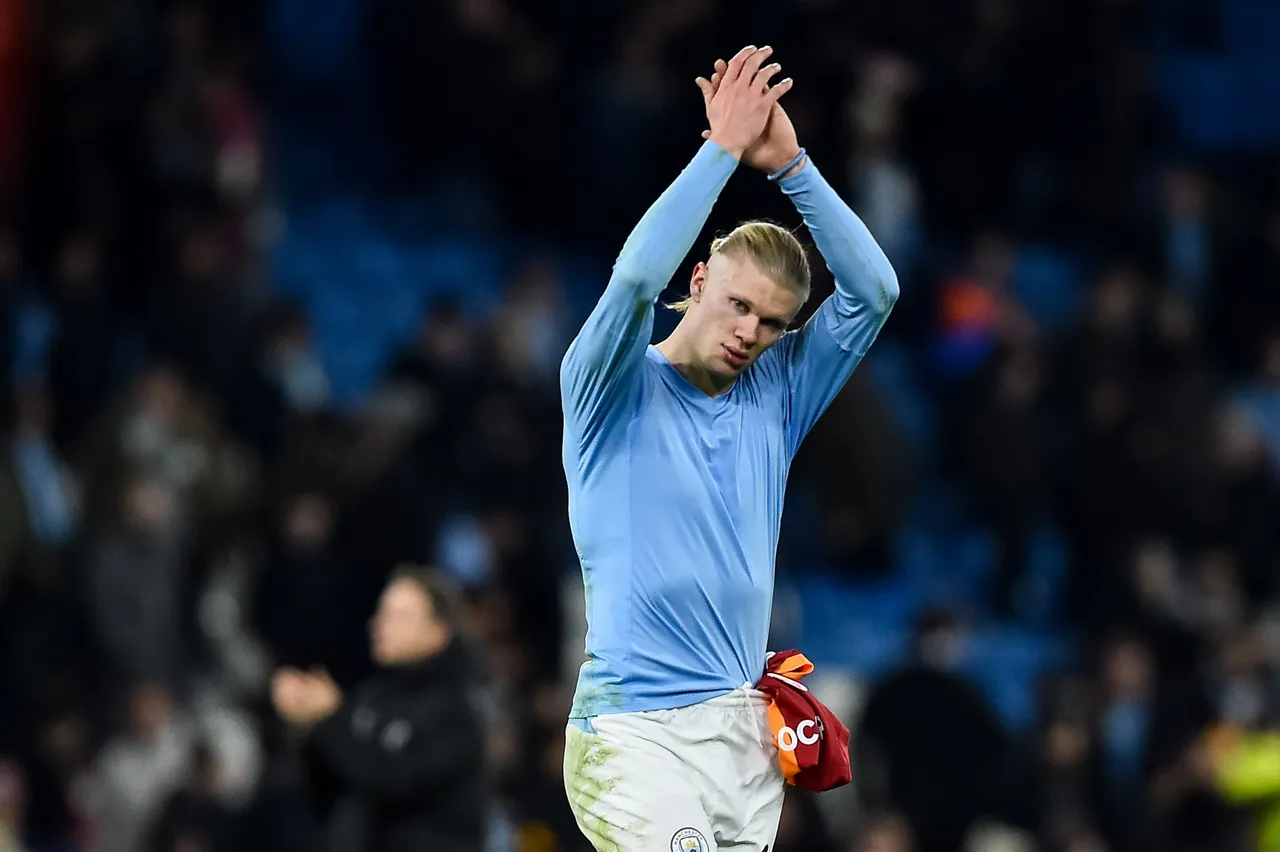 Erling Haaland of Manchester City reacts after the UEFA Champions League match between Manchester City