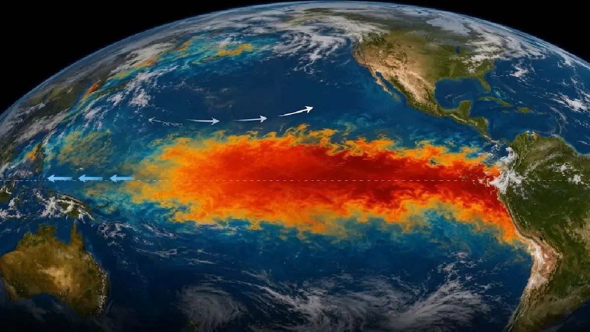 Mapa del fenómeno de "el Niño"