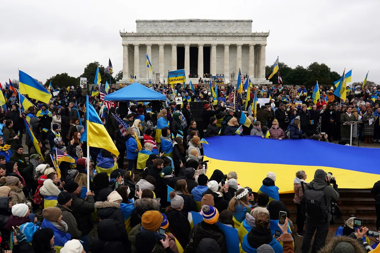 Washington rally marks anniversary of Russian invasion of Ukraine