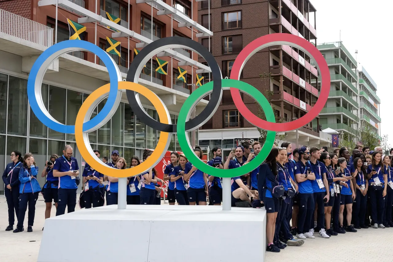 French President Macron visits Paris 2024 Olympic village