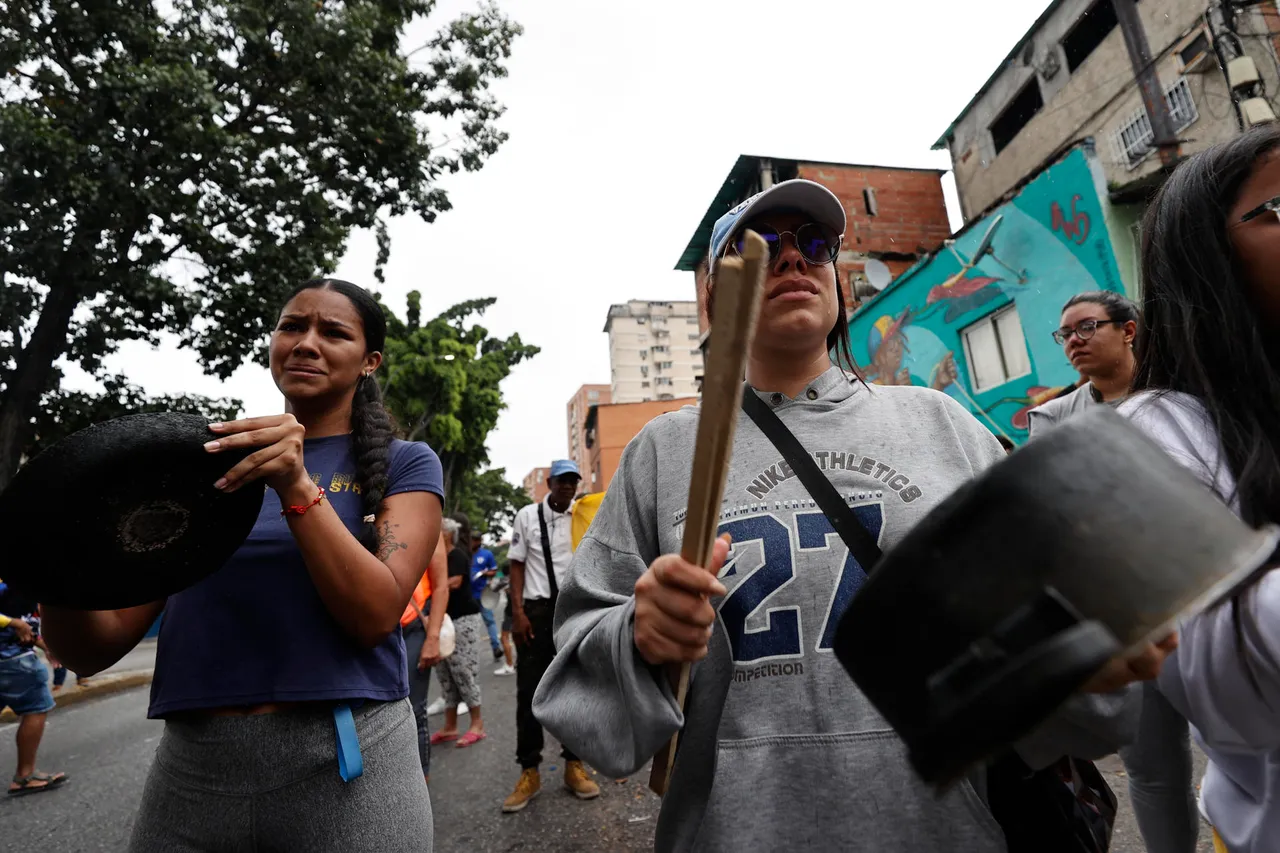 Manifestación luego de elecciones presidenciales en Caracas