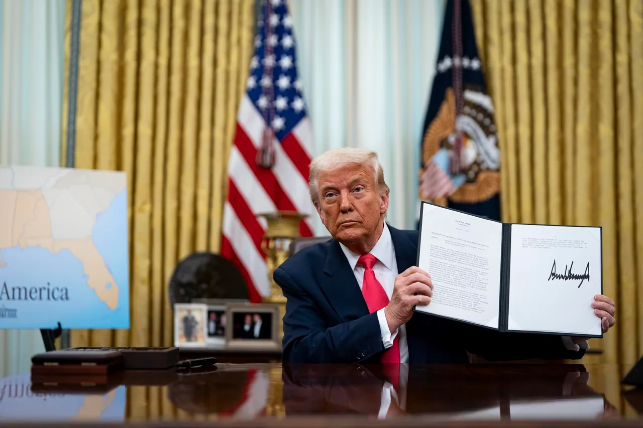 US President Trump signs executive orders at White House