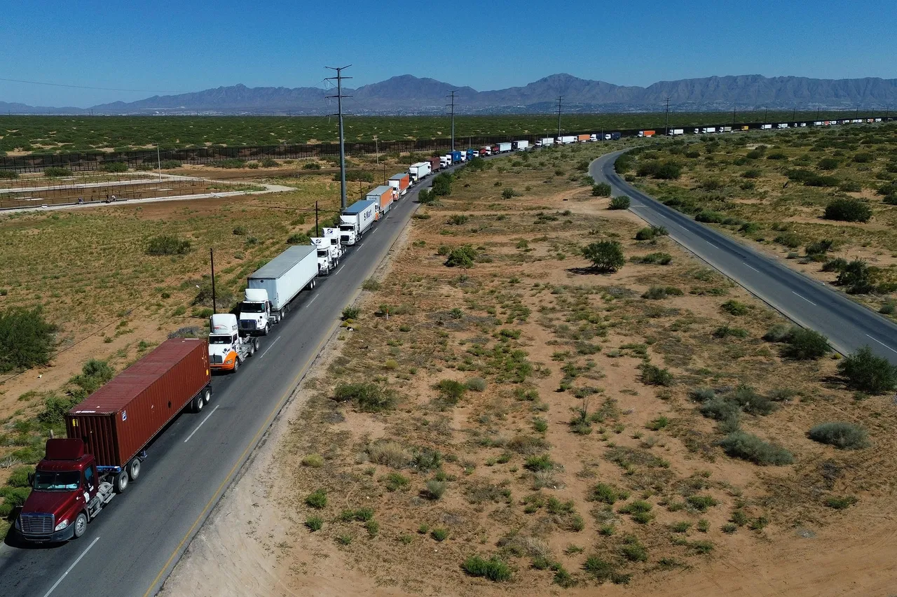 Migración, trailer, cruce, frontera