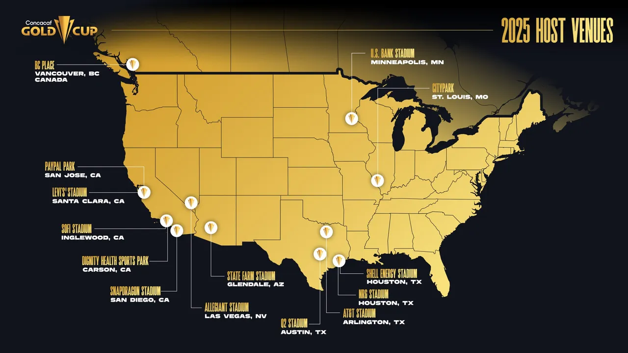 Concacaf Goldcup Map Locations v5