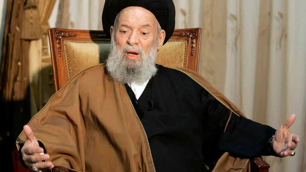 File picture shows Lebanon&#8217;s Grand Ayatollah Sayyed Mohammed Hussein Fadlallah speaking during an interview at his office in Beirut&#8217;s suburbs