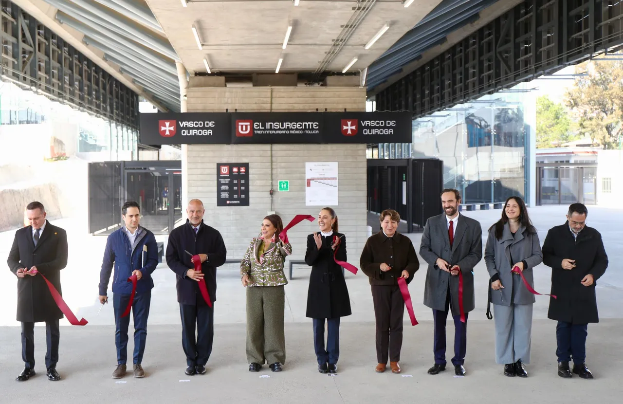 Claudia Sheinbaum inaugura tramo Santa Fe - Observatorio del Tren El Insurgente