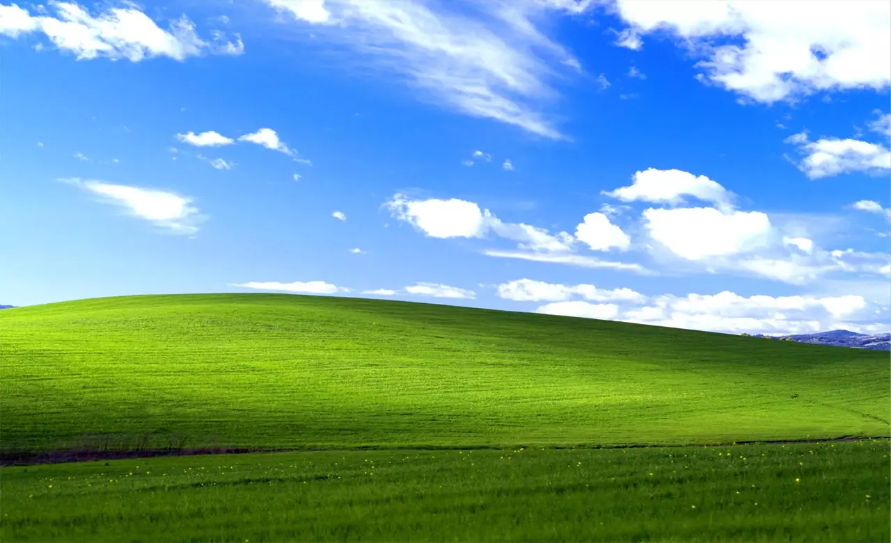 "Bliss" (Felicidad) fotografía de Charles O'Rear  tomada en California en 1996