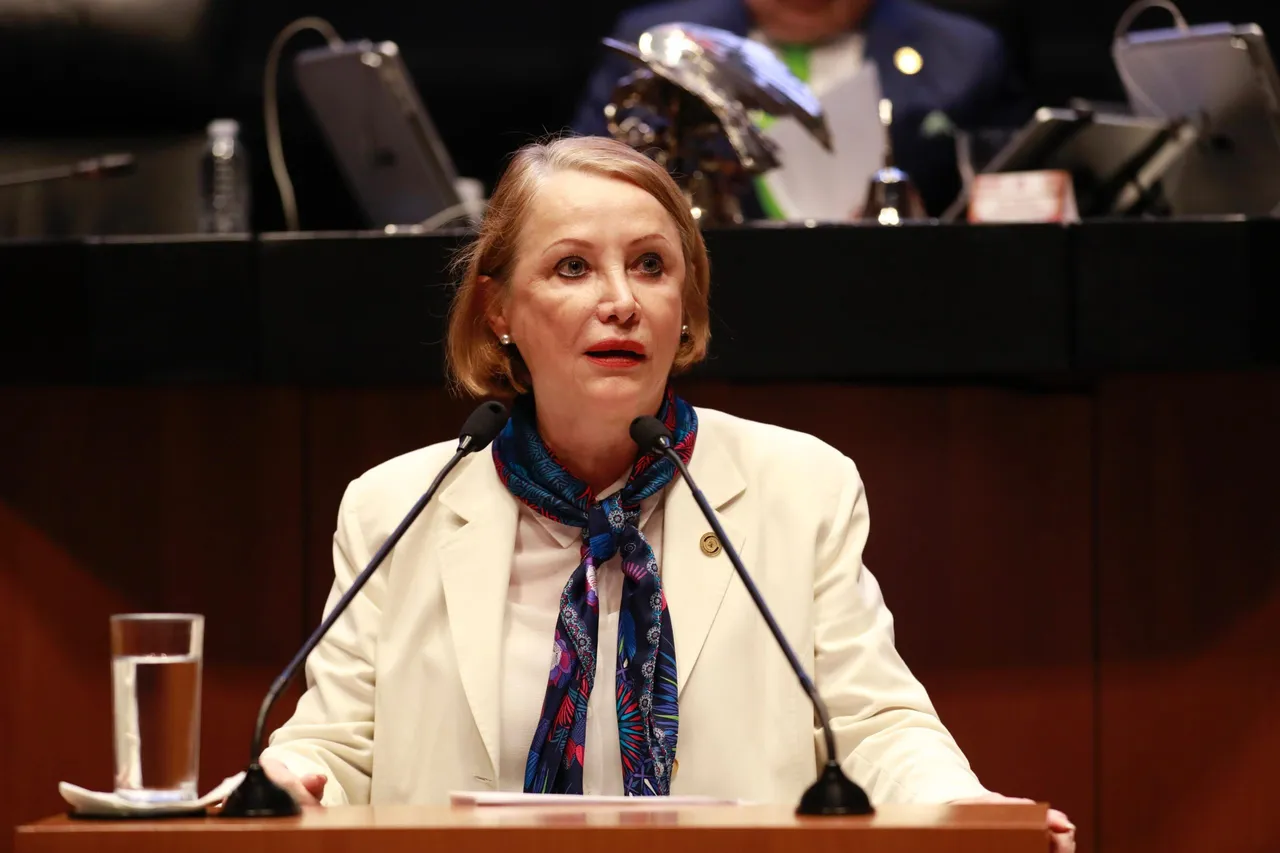 Laura Itzel Castillo Juárez, presidenta del Senado de la República, en sesión de la Comisión Permanente