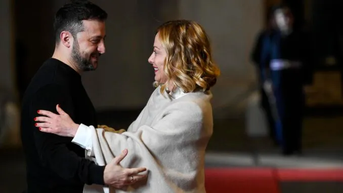 Meloni promete mantener su apoyo a Zelenski para permitir una paz &#8220;justa&#8221;