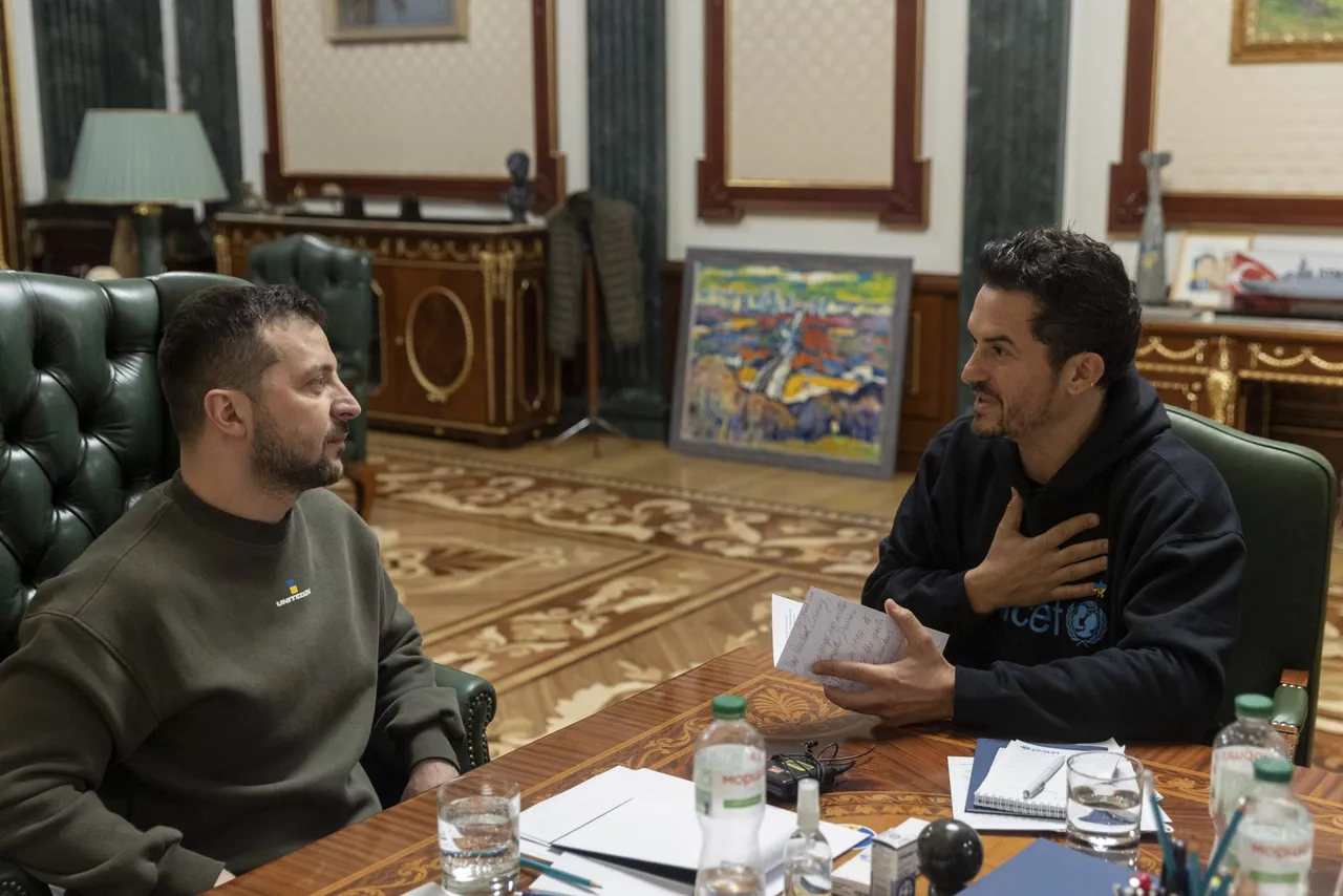British actor and UNICEF Goodwill Ambassador Orlando Bloom visits Ukraine