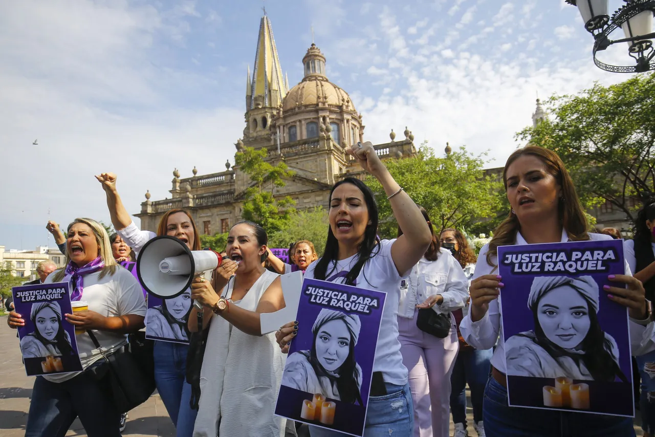 Protesta contra los feminicidios en Jalisco