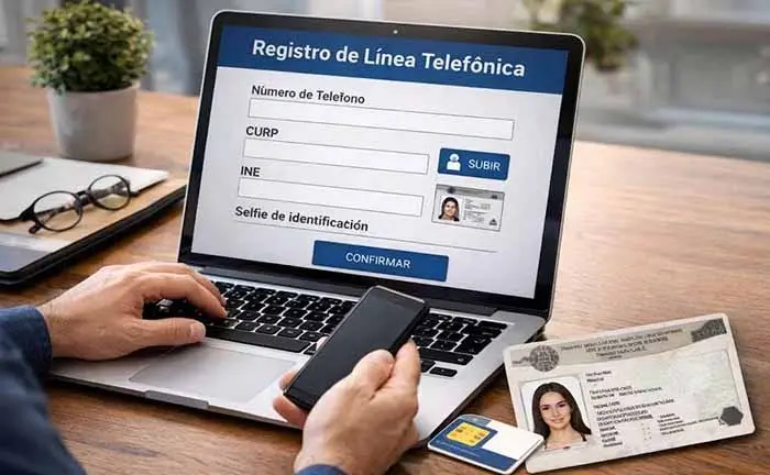 Computadora en donde se lleva a cabo el registró de una línea telefónica 