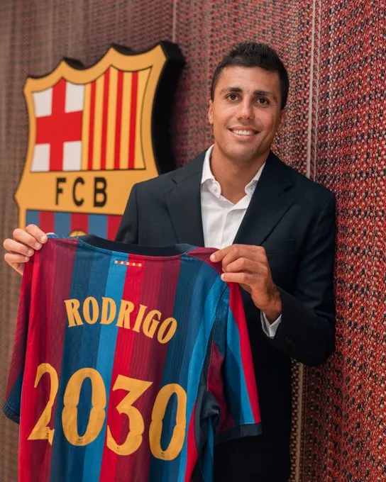 Barcelona ficha a Rodri: el campeón del mundo refuerza el mediocampo azulgrana hasta 2030