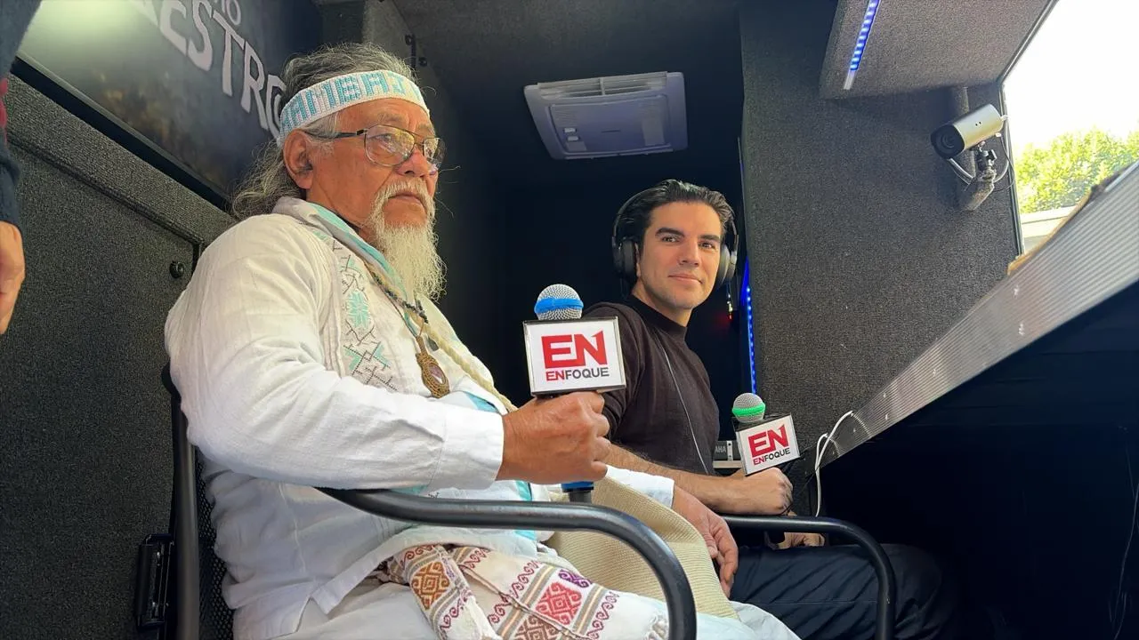 Luis Nah, sacerdote maya, durante la entrevista donde habló sobre la serie documental El Último Maestro