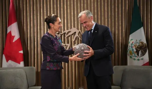 Sheinbaum y Carney piden acelerar la renovación del T-MEC | FOTO GOBIERNO DE MÉXICO 