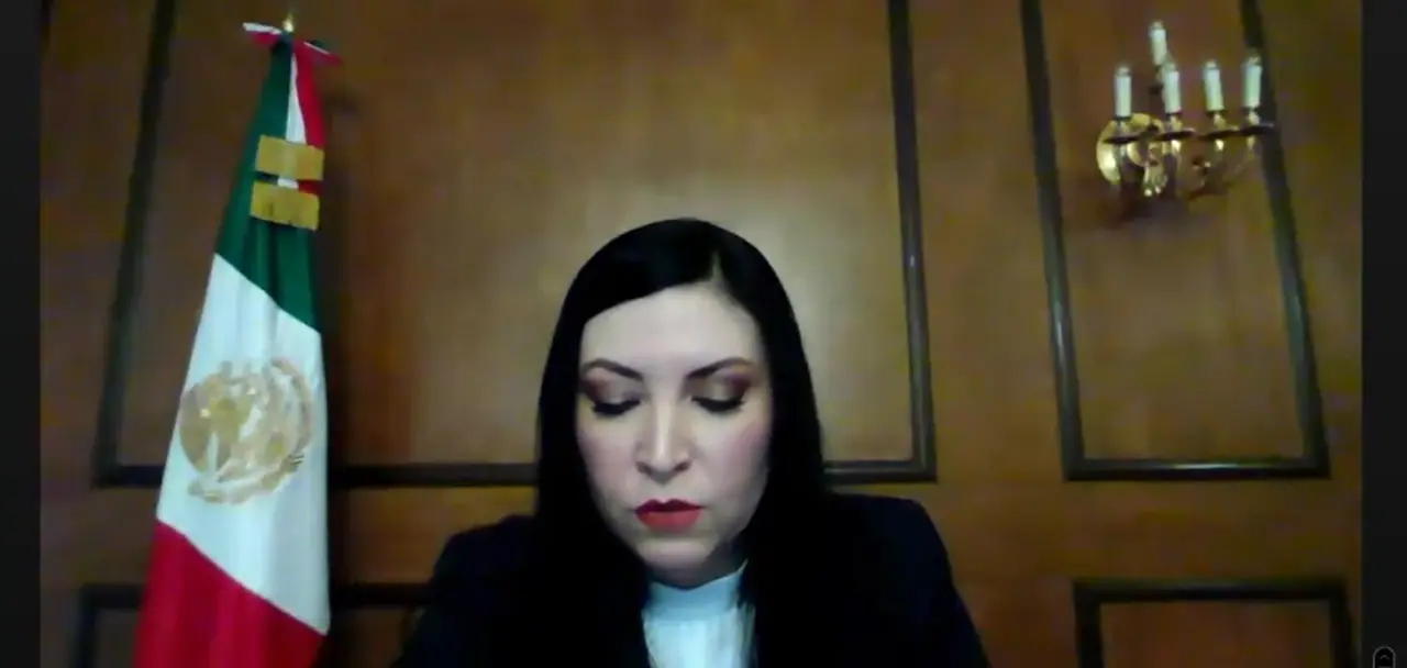Victoria Rodríguez Ceja durante la presentación del Informe Trimestral de Banxico sobre la economía mexicana.